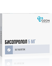 Изображение товара Бисопролол таблетки покрыт.плен.об. 5 мг 50 шт