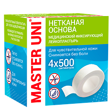 Купить Master Uni Лейкопластырь на нетканой основе 4 х 500 см 1 шт цена