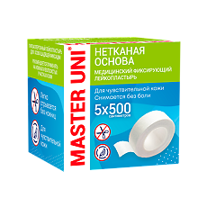 Купить Master Uni Лейкопластырь на нетканой основе 5 х 500 см 1 шт цена