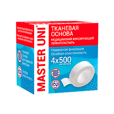 Купить Master Uni Лейкопластырь на тканевой основе 4 х 500 см 1 шт цена