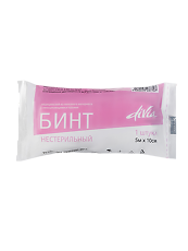 Изображение товара Бинт нестерильный медицинский из нетканого материала с неосыпающимися краями DIVIA 5 м х 10 см 1 шт