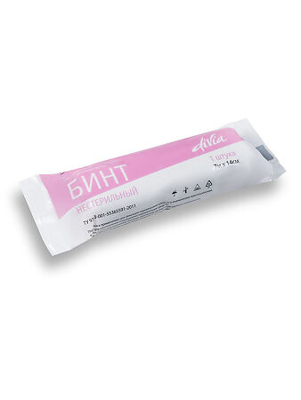 Бинт нестерильный медицинский из нетканого материала с неосыпающимися краями DIVIA 7 м х 14 см 1 шт