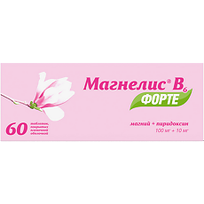 Изображение товара Магнелис В6 форте таблетки покрыт.плен.об. 100 мг+10 мг 60 шт