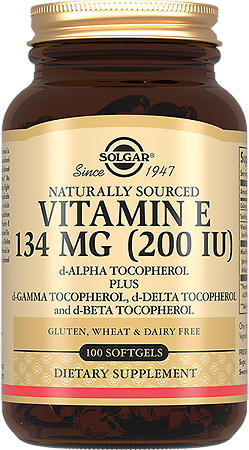 Изображение товара Витамин Е 134 мг (200 МЕ) Solgar капсулы 100 шт — антиоксидант поддержка иммунитета