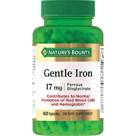 Изображение товара Nature's Bounty Легкодоступное железо 17 мг капсулы 60 шт для обмена веществ иммунитета