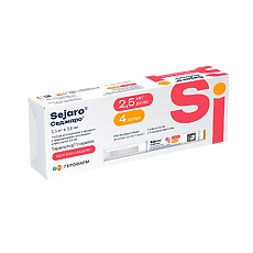 Купить Седжаро раствор для подкожного введ 2,5 мг/доза шприц-ручка 2,4 мл 1 шт+иглы 4 шт цена