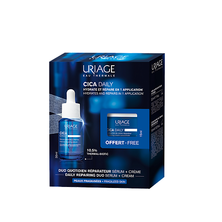 Изображение товара Uriage Набор Cica Daily Сыворотка восстанавливающая 30 мл+Крем-концентрат восстанавливающий 15 мл 1 уп