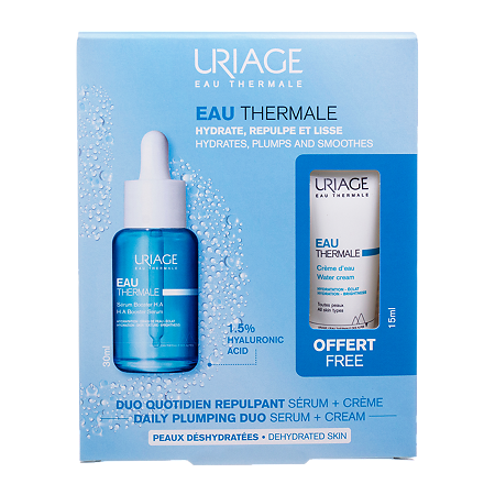 Изображение товара Uriage Набор Eau Thermale Сыворотка-бустер с гиал к-той увлажняющая 30 мл+Крем увлажняющий 15 мл 1 уп