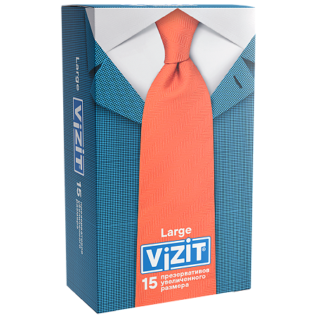 Презервативы VIZIT Large увеличенного размера 15 шт