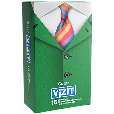 Изображение товара Презервативы VIZIT Color цветные ароматизированные 15 шт