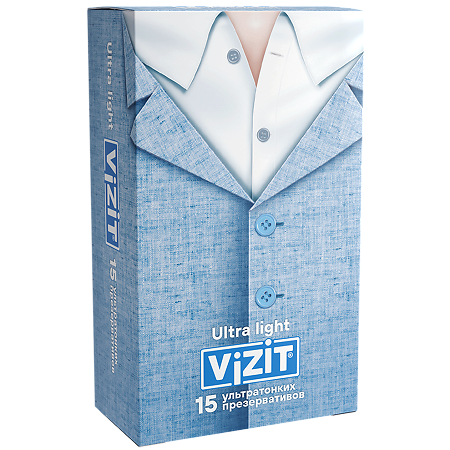 Презервативы VIZIT Ultra light ультратонкие 15 шт