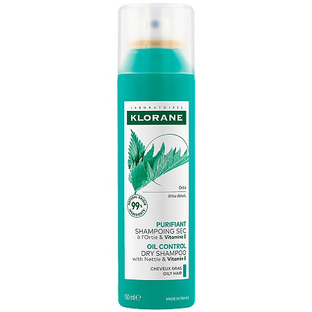 Изображение товара Klorane сухой шампунь с крапивой и витамином Е для жирных волос спрей 150 мл 1 шт