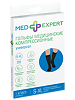 Med Expert Гольфы медицинские эластичные компрессионные ИНТЕКС УНИВЕРСАЛ мужские с закрытым носком I кл компрессии р S-XL черные 1 уп