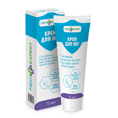 Med Expert Крем для ног при натоптышах и сухих мозолях с мочевиной 75 мл 1 шт