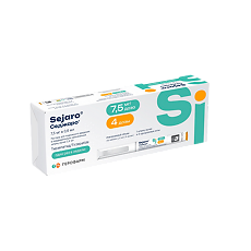 Купить Седжаро раствор для подкожного введ 7,5 мг/доза шприц-ручка 2,4 мл 1 шт+иглы 4 шт цена