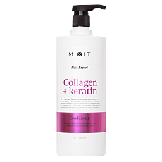Купить Mixit Hair Expert Ламинирующий бальзам-ополаскиватель для волос с коллагеном и кератином 1000 мл 1 шт цена