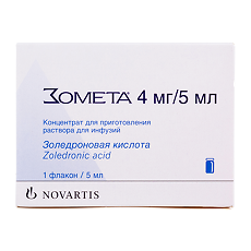 Купить Зомета концентрат д/приг раствора для инфузий 4 мг/5 мл 5 мл фл 1 шт цена