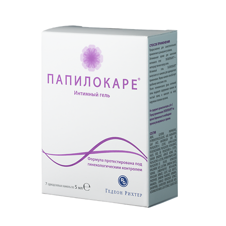 Изображение товара Папилокаре/Papilocare интимный гель канюли 5 мл 7 шт