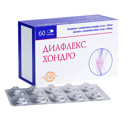 Диафлекс Хондро капсулы 25 мг+200 мг 60 шт
