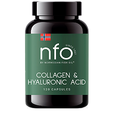 Купить NFO Коллаген и Гиалуроновая кислота / Collagen & Hyaluronic acid капсулы по 310 мг 120 шт цена