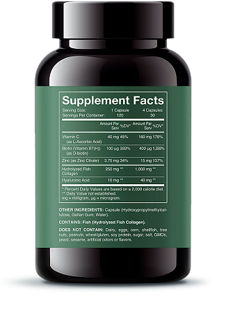 NFO Коллаген и Гиалуроновая кислота / Collagen & Hyaluronic acid капсулы по 310 мг 120 шт