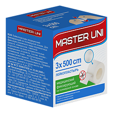 Купить Master Uni Лейкопластырь на полимерной основе 3 х 500 см 1 шт цена