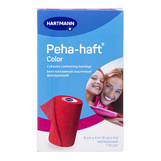 Купить Бинт Пеха-хафт/Peha-haft Color когезивный эластичный фиксирующий 4 м х 8 см красный 1 шт цена