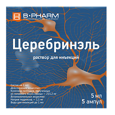 Изображение товара Церебринэль раствор для инъекций 5 мл амп 5 шт