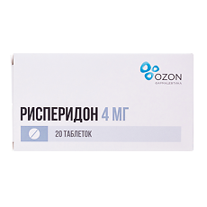 Купить Рисперидон таблетки покрыт.плен.об. 4 мг 20 шт цена
