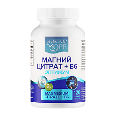 Купить Доктор Море Магний цитрат+B6 оптимум/Magnesium Citrate+B6 optimum капсулы по 0,77 г 120 шт цена