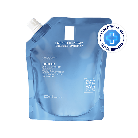 Изображение товара La Roche-Posay Lipikar Gel Lavant Гель для душа очищающий успокаивающий с защитными свойствами Refill см/блок 400 мл 1 шт
