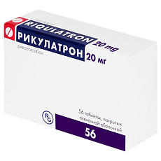 Купить Рикулатрон таблетки покрыт.плен.об. 20 мг 56 шт цена