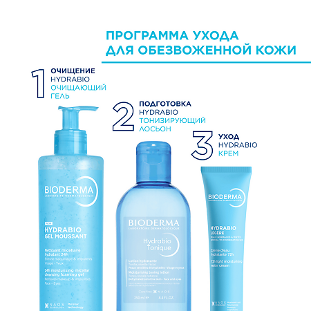 Bioderma Hydrabio Очищающий пенящийся увлажняющий гель 400 мл 1 шт