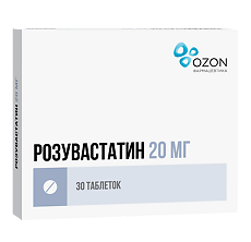 Купить Розувастатин таблетки покрыт.плен.об. таблетки покрыт.плен.об. 20 мг 30 шт цена