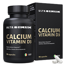 Купить Морской кальций с Витамином D3 / Marine calcium with Vitamin D3 UltraBalance капсулы по 835 мг 90 шт цена