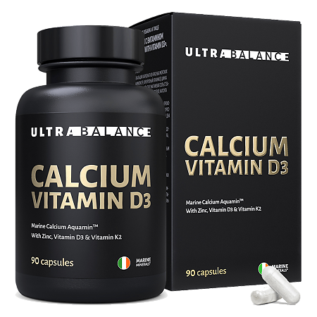 Морской кальций с Витамином D3 / Marine calcium with Vitamin D3 UltraBalance капсулы по 835 мг 90 шт