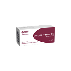 Купить Аторвастатин-ФП таблетки покрыт.плен.об. 20 мг 30 шт цена