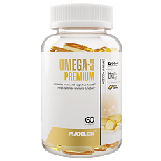 Купить Макслер Омега 3 Премиум / Maxler Omega 3 Premium капсулы по 1,3 г 60 шт цена