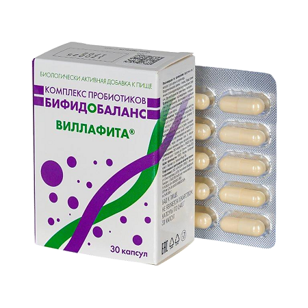 Виллафита (Villaphyta) Комплекс пробиотиков Бифидобаланс капсулы массой 0,410 г 30 шт