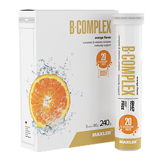 Купить Макслер В-комплекс вкус апельсин / Maxler B-Complex Orange flavor шипучие таблетки по 4,0 г 3 тубы по 20 шт цена