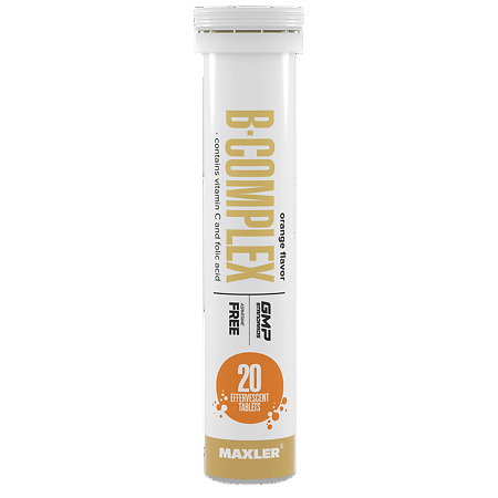 Макслер В-комплекс вкус апельсин / Maxler B-Complex Orange flavor шипучие таблетки по 4,0 г 20 шт