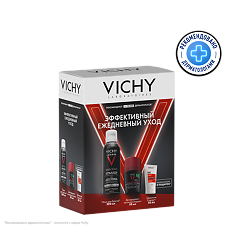 Купить Vichy Homme Набор для мужчин Пена для бритья 200 мл+Дезодорант 96 ч 50 мл+Шампунь против выпадения волос 50 мл 1 уп цена