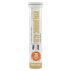 Купить Макслер Гиалуроновая кислота с витамином С вкус апельсин / Maxler Hyaluronic Acid with Vitamin C Orange flavor шипучие таблетки по 4,0 г туба 20 шт цена