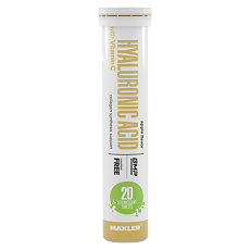 Купить Макслер Гиалуроновая кислота с витамином С вкус яблоко / Maxler Hyaluronic Acid with Vitamin C Apple flavor шипучие таблетки по 4,0 г туба 20 шт цена