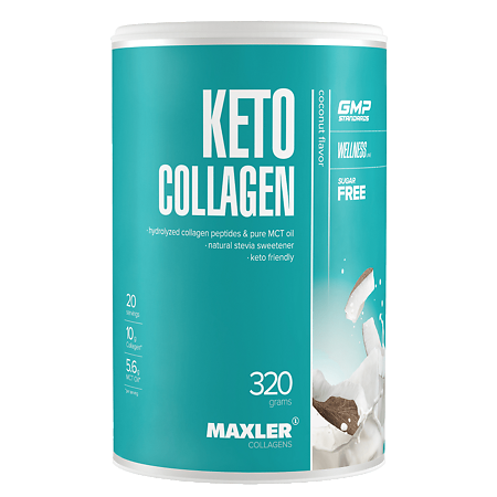 Макслер Кето Коллаген вкус кокос / Maxler Keto Collagen Coconut flavor порошок по 320 г 1 шт