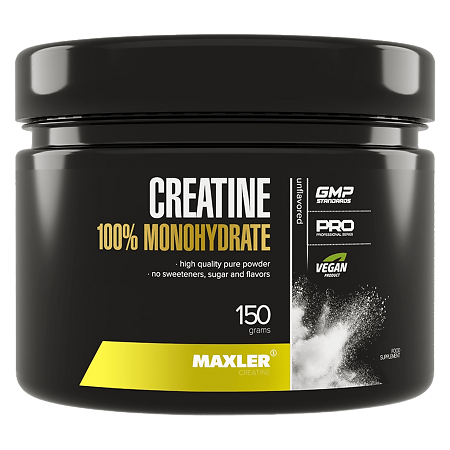 Изображение товара Макслер Креатин 100% Моногидрат порошок 150 шт для увеличения силы мышечной массы