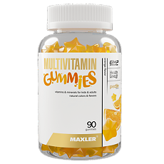 Купить Макслер Мультивитамин гаммиз вкус апельсин / Maxler Multivitamin gummies Orange Flavor жевательные конфеты по 2,0 г 90 шт 90 шт цена