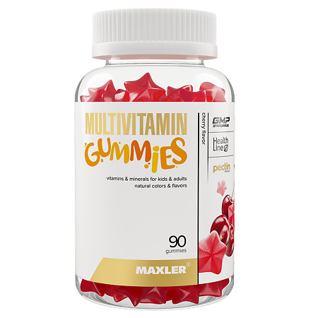 Изображение товара Макслер Мультивитамин гаммиз Вишня 90 шт жевательные витамины БАД
