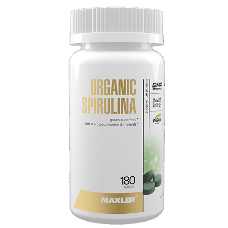 Макслер Органическая Спирулина / Maxler Organic Spirulina таблетки по 0,5 г 180 шт 180 шт