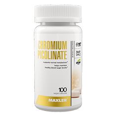 Купить Макслер Хром Пиколинат / Maxler Chromium Picolinate капсулы по 375 мг 100 шт 100 шт цена